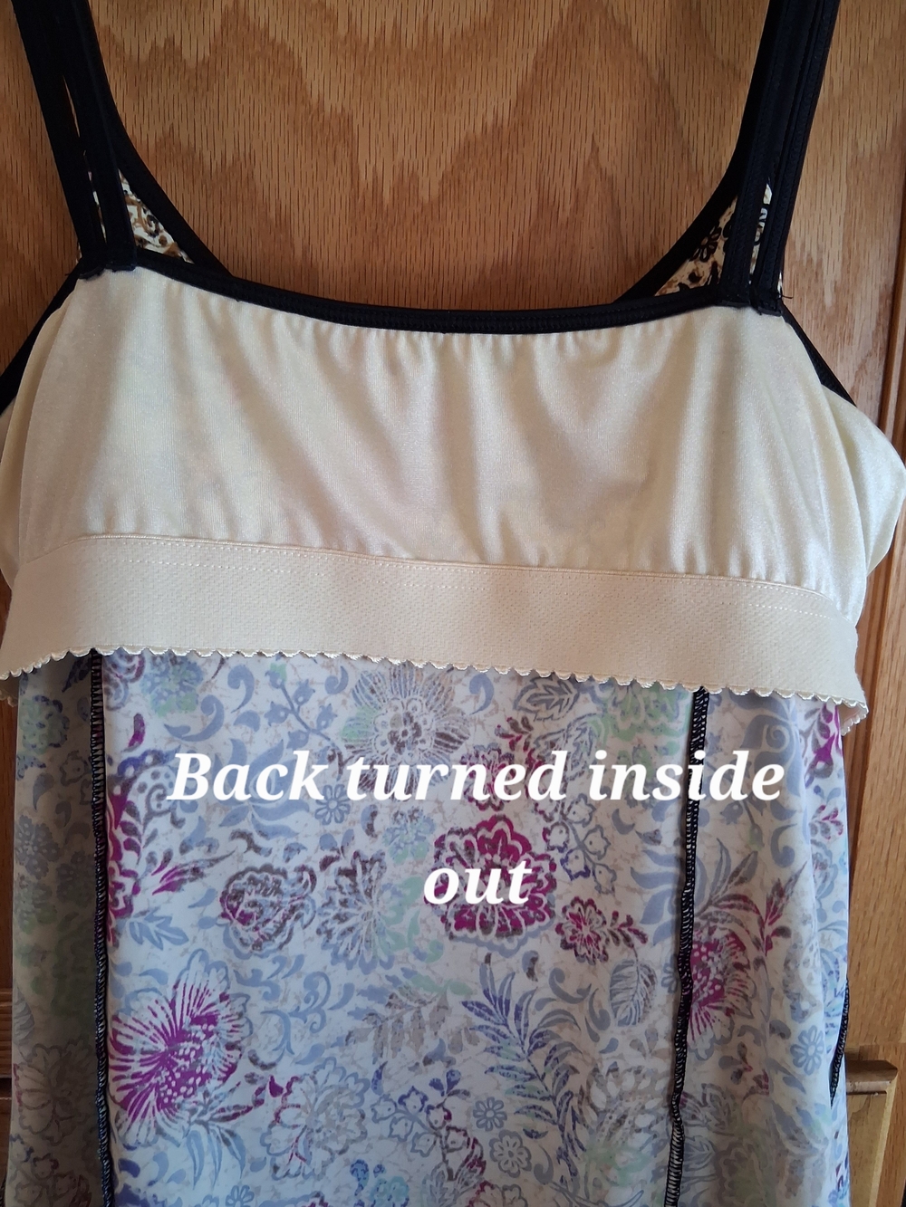 Women Swim Floral Print Spaghetti Strap Tank Top in Multicolor 2XL - Picture 5 of 5